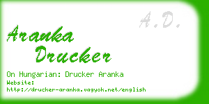 aranka drucker business card